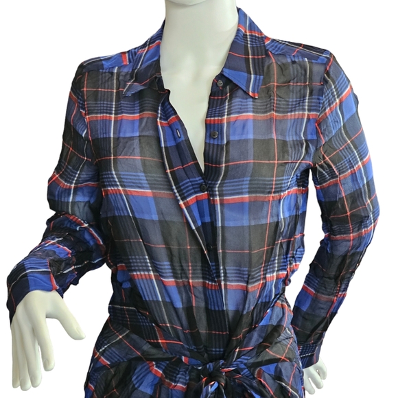 Lucky Brand Tie Shirt Dress Size S NWT - Picture 4 of 13